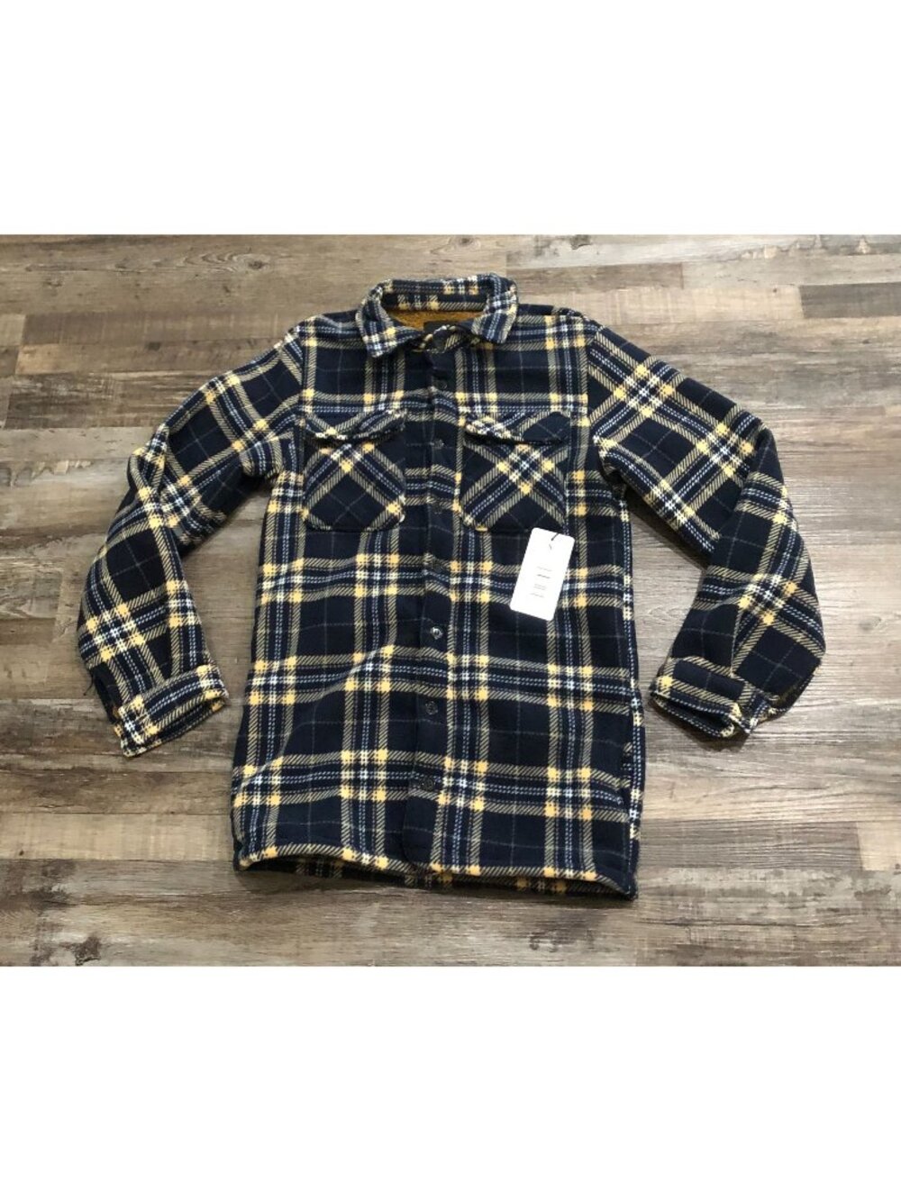 Blackridge Outfitters Mens Small Blue Plaid Fleece Lined Flannel Shirt New w Tag